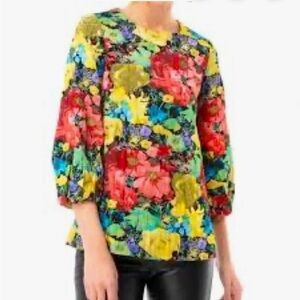 Tuckernuck Floral Jackie Blouse Size S